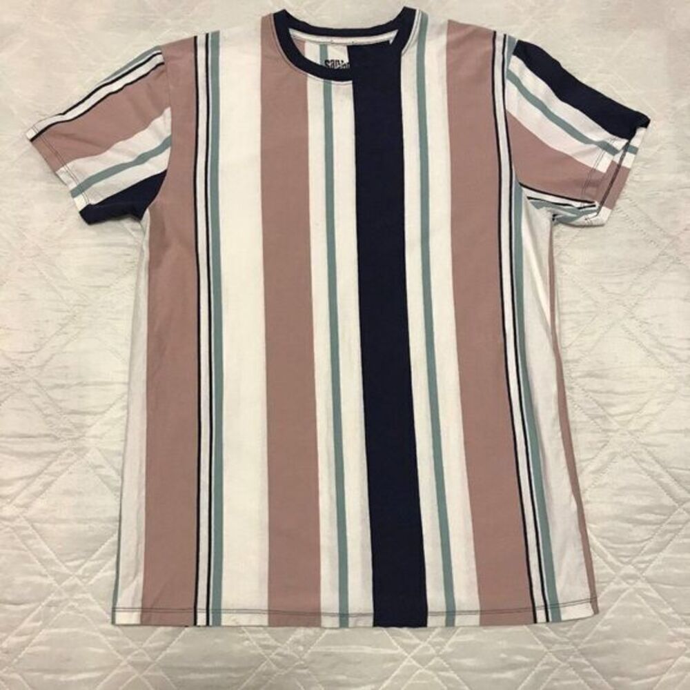Stylish Striped Short Sleeve Tee for Men